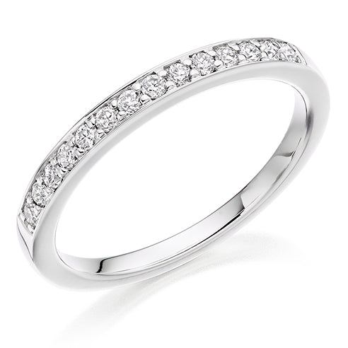 Grain-Set Half Eternity Ring, 0.25ct total (HET8072)