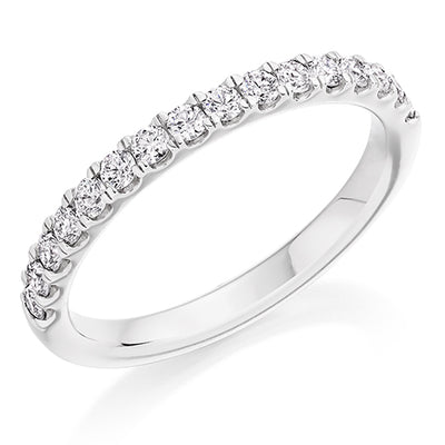 Micro-Claw Half Eternity Ring, 0.5ct total (HET8084)