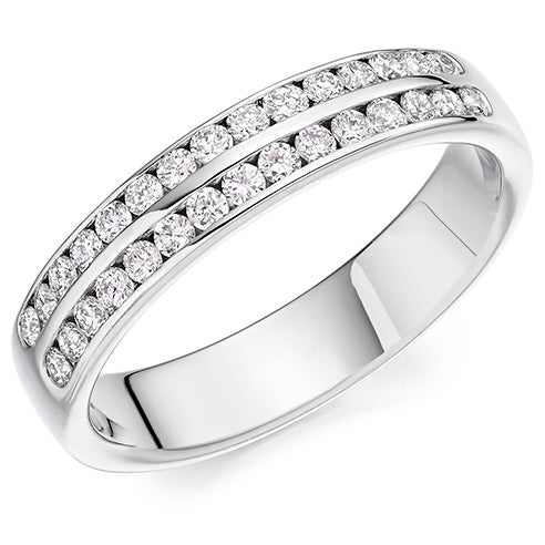 Channel-Set Half Eternity Ring, 0.35ct total