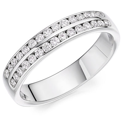 Channel-Set Half Eternity Ring, 0.35ct total