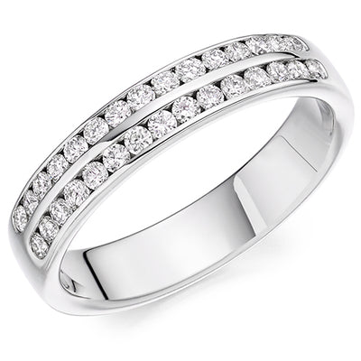 Channel-Set Half Eternity Ring, 0.55ct total (HET8092)