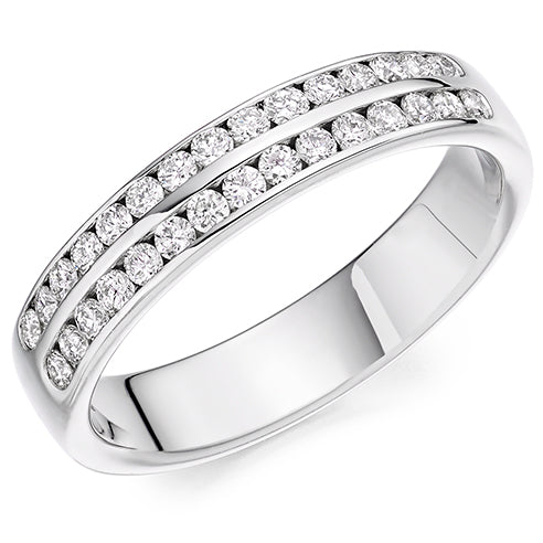 Channel-Set Half Eternity Ring, 0.55ct total (HET8092)