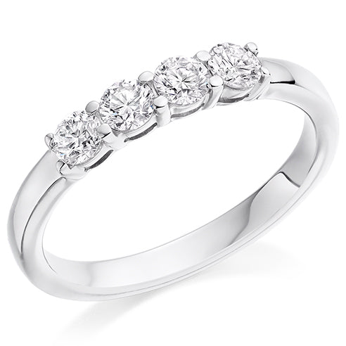 Claw-Set Half Eternity Ring, 0.5ct total (HET8134)