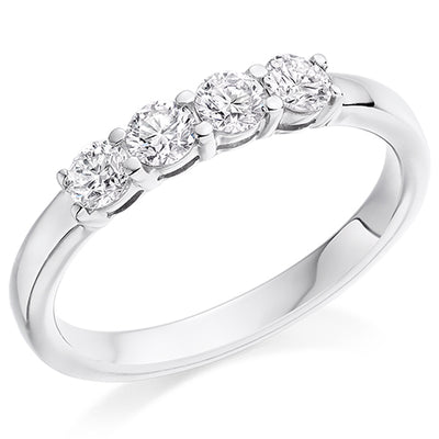 Claw-Set Half Eternity Ring, 0.5ct total (HET8134)