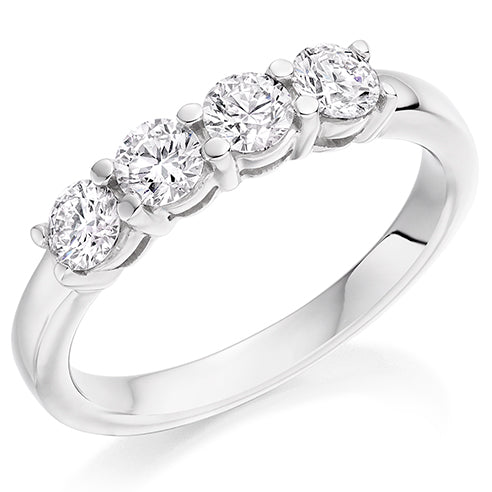 Claw-Set Half Eternity Ring, 0.75ct total (HET8135)