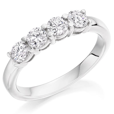 Claw-Set Half Eternity Ring, 0.75ct total (HET8135)