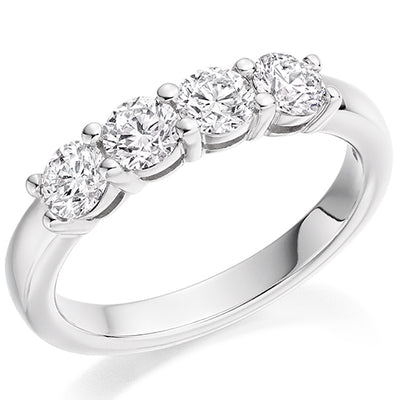 Claw-Set Half Eternity Ring, 1.0ct total (HET8136)