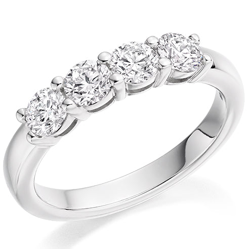 Claw-Set Half Eternity Ring, 1.0ct total (HET8136)