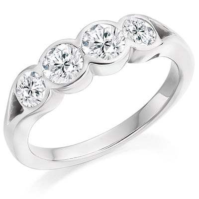 Rubover Half Eternity Ring, 1.0ct total (HET8148)