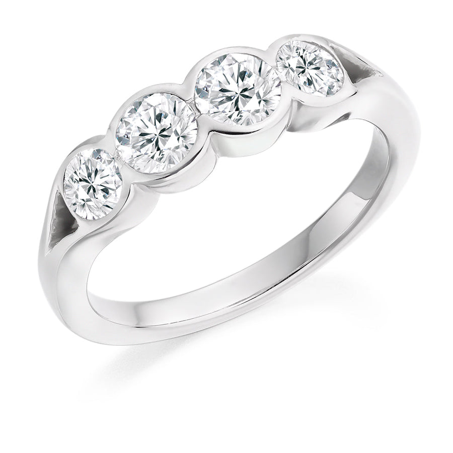 Rubover Half Eternity Ring, 1.0ct total (HET8148)