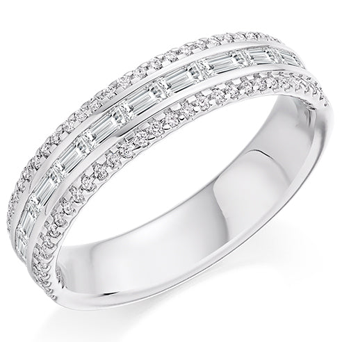 Channel-Set Half Eternity Ring, 0.6ct total (HET8167)