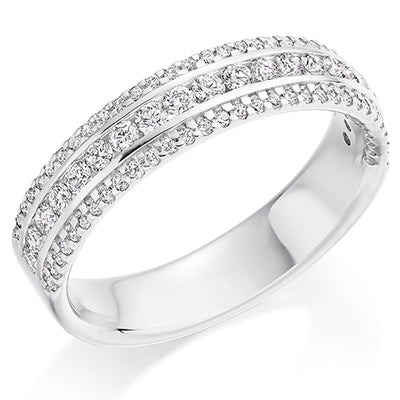 Channel-Set Half Eternity Ring, 0.55ct total (HET8168)