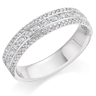 Channel-Set Half Eternity Ring, 0.65ct total (HET8169)