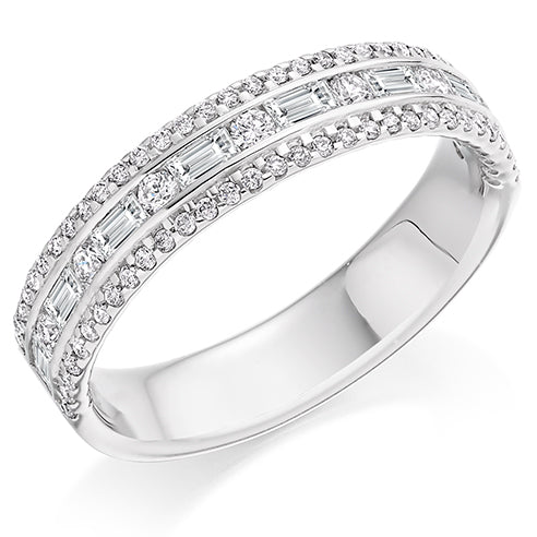 Channel-Set Half Eternity Ring, 0.65ct total (HET8169)