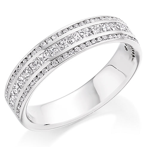 Channel-Set Half Eternity Ring, 0.8ct total (HET8170)