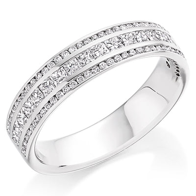 Channel-Set Half Eternity Ring, 0.8ct total (HET8170)
