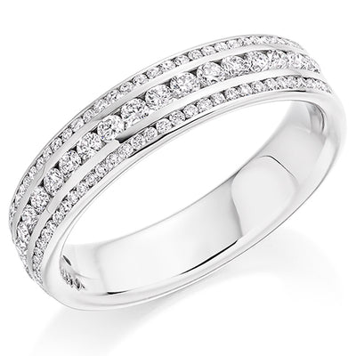 Channel-Set Half Eternity Ring, 0.6ct total (HET8171)