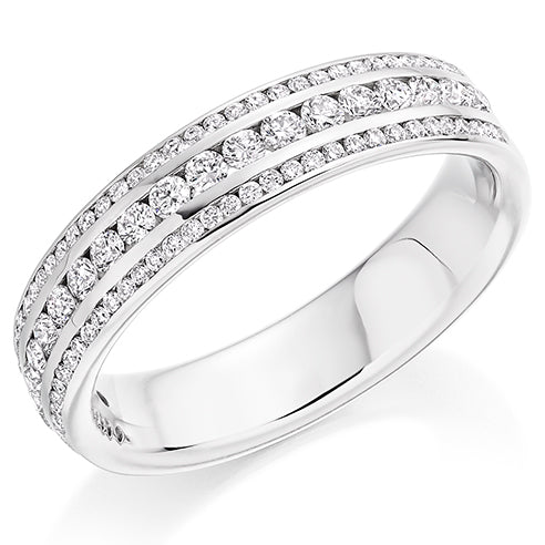 Channel-Set Half Eternity Ring, 0.6ct total (HET8171)