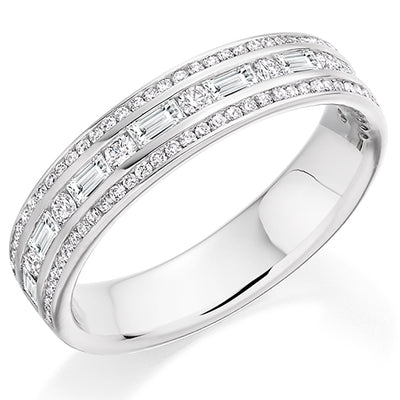 Channel-Set Half Eternity Ring, 0.75ct total (HET8173)