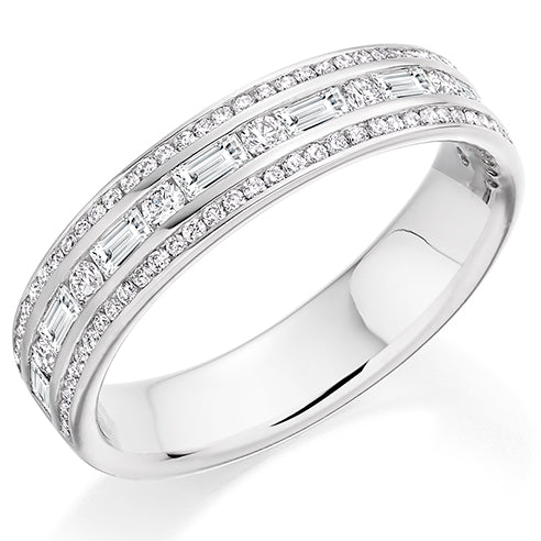 Channel-Set Half Eternity Ring, 0.75ct total (HET8173)