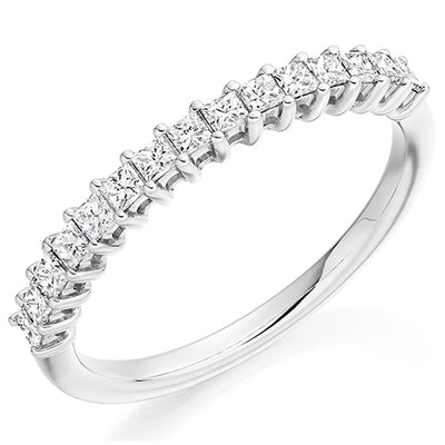 Claw-Set Half Eternity Ring, 0.4ct total