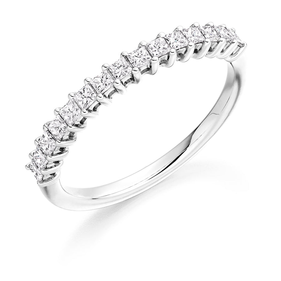 Claw-Set Half Eternity Ring, 0.4ct total