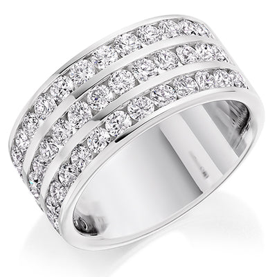 Channel-Set Half Eternity Ring, 2.0ct total