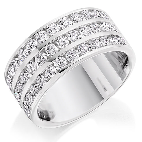 Channel-Set Half Eternity Ring, 2.0ct total