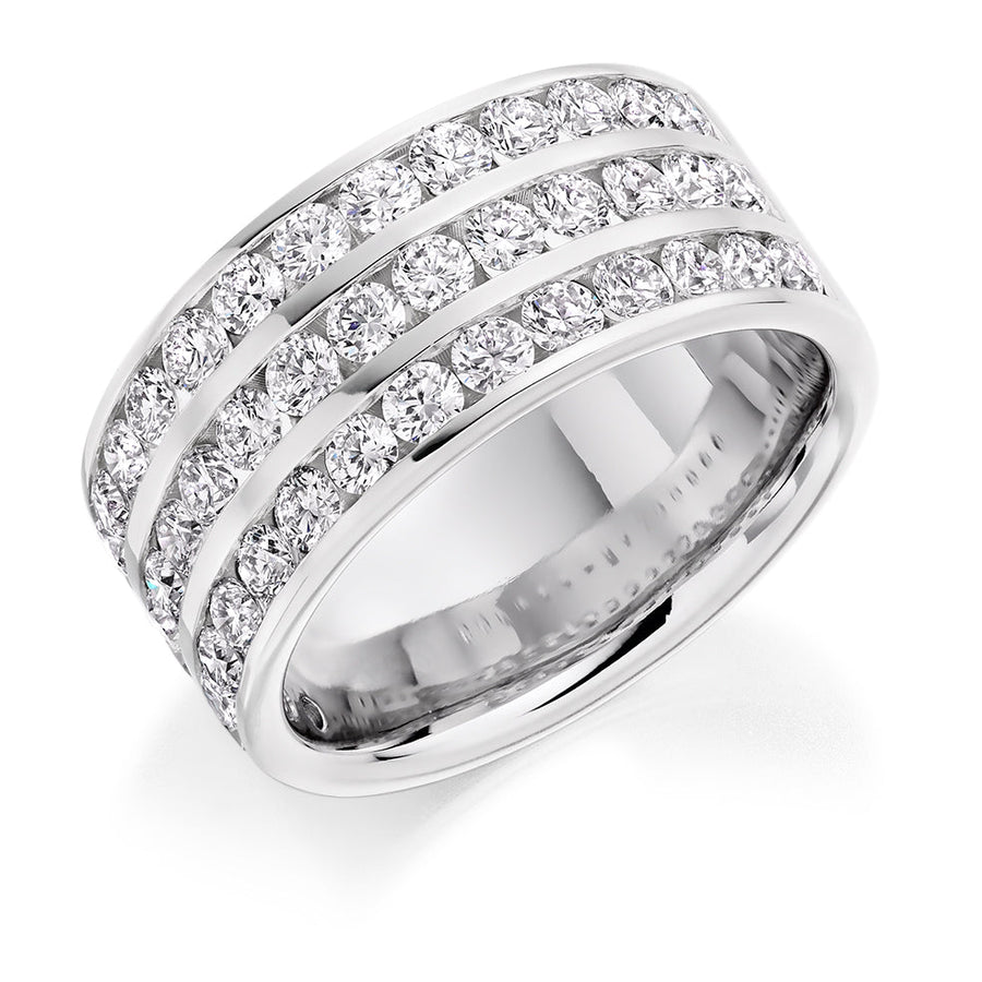Channel-Set Half Eternity Ring, 2.0ct total