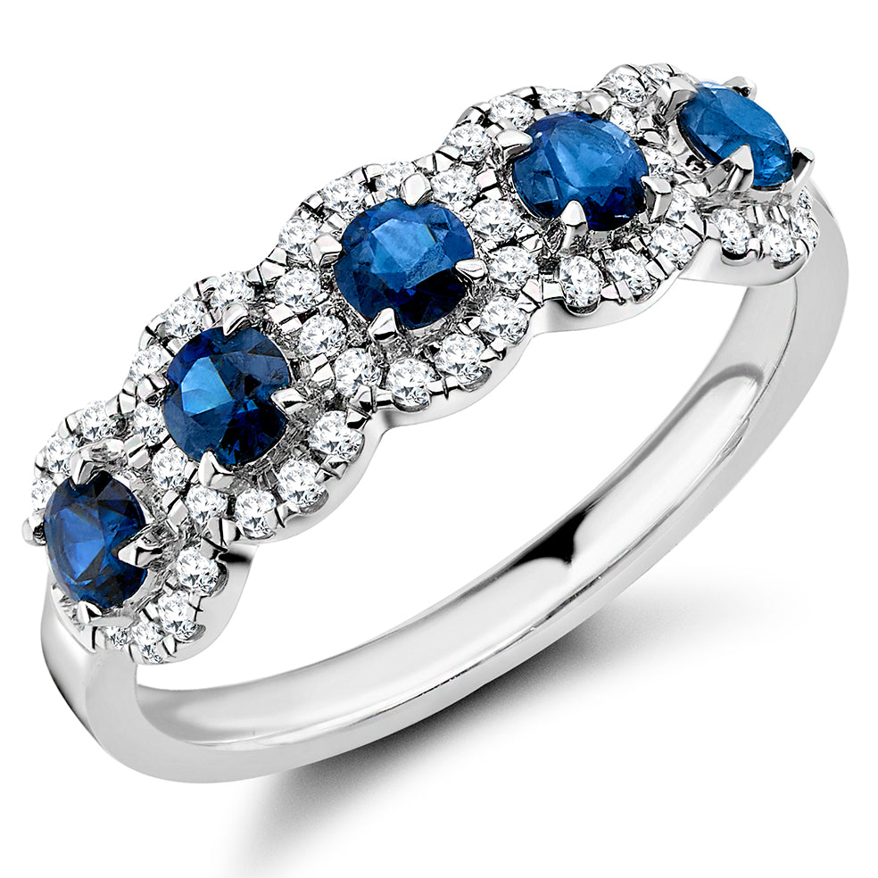 Right Hand Ring-Set Half Eternity Ring, 0.25ct total (HET8534)