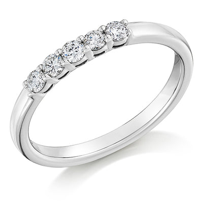Claw-Set Half Eternity Ring, 0.25ct total (HET8581)
