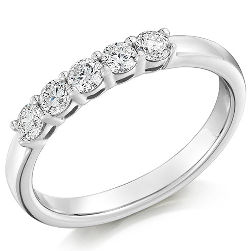 Claw-Set Half Eternity Ring, 0.45ct total (HET8583)