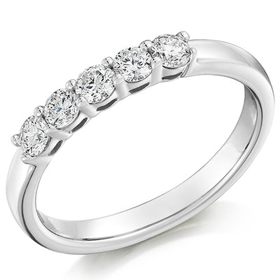 Claw-Set Half Eternity Ring, 0.45ct total (HET8583)