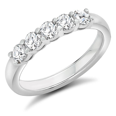 Claw-Set Half Eternity Ring, 0.65ct total (HET8585)