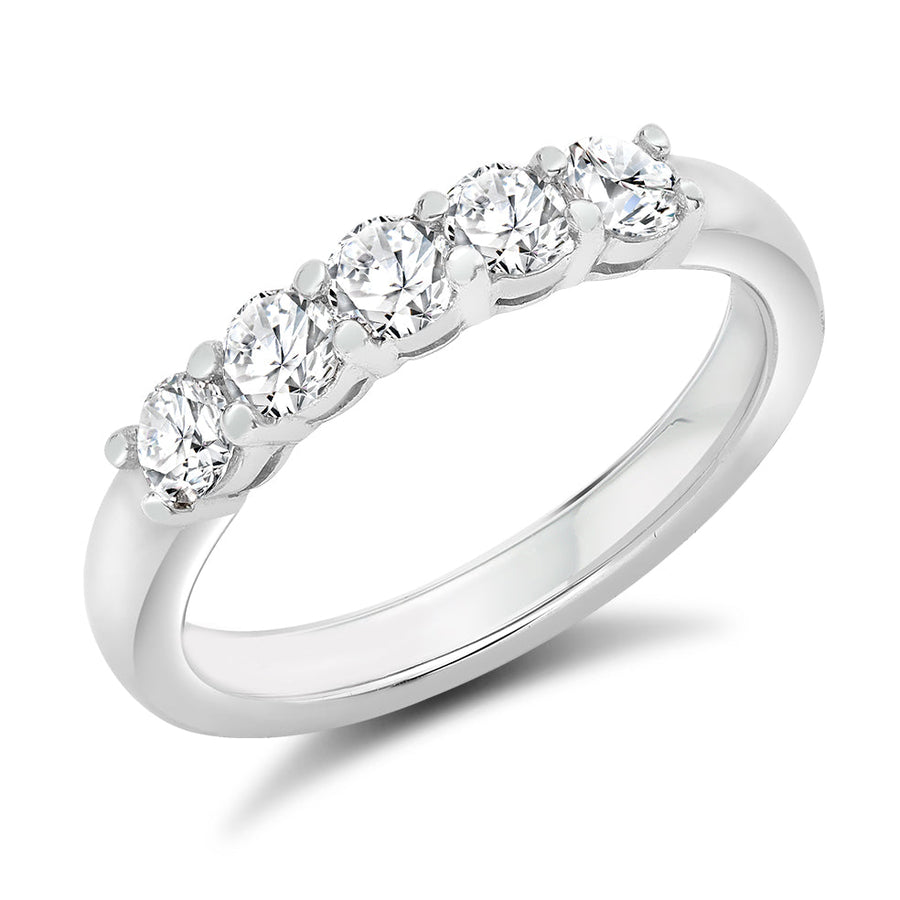 Claw-Set Half Eternity Ring, 0.65ct total (HET8585)