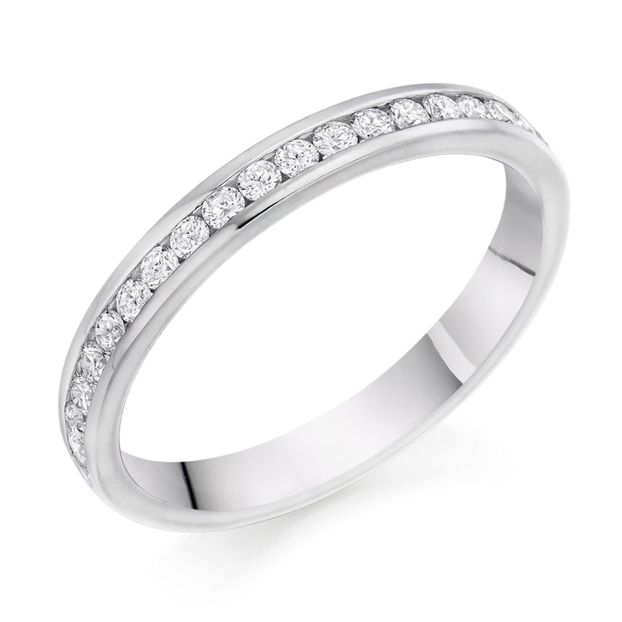 Channel-Set Half Eternity Ring, 0.33ct total (HET8603)