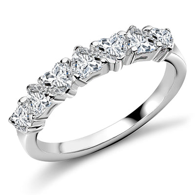 Claw-Set Half Eternity Ring, 1.25ct total