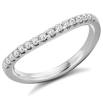 Shaped Micro-Claw Half Eternity Ring, 0.3ct total
