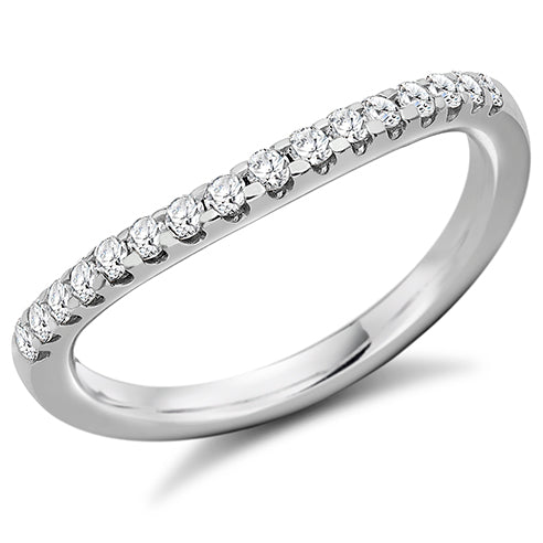 Shaped Micro-Claw Half Eternity Ring, 0.3ct total