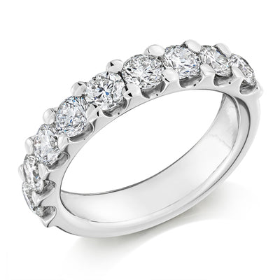 Micro-Claw Half Eternity Ring, 2.0ct total