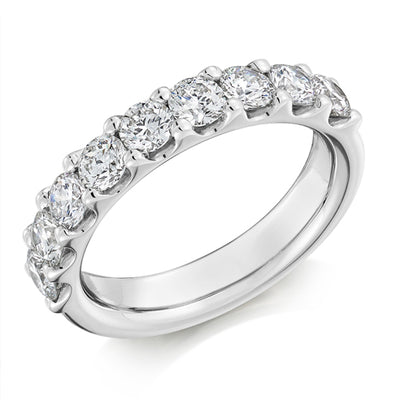 Micro-Claw Half Eternity Ring, 1.5ct total