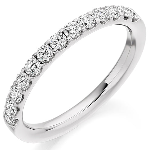 Micro-Claw Half Eternity Ring, 0.5ct total