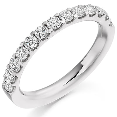 Micro-Claw Half Eternity Ring, 0.75ct total (HET8929)