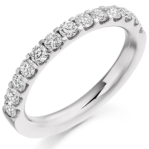 Micro-Claw Half Eternity Ring, 0.75ct total (HET8929)