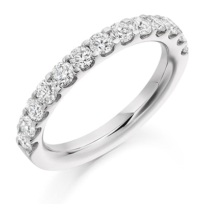 Micro-Claw Half Eternity Ring, 1.0ct total