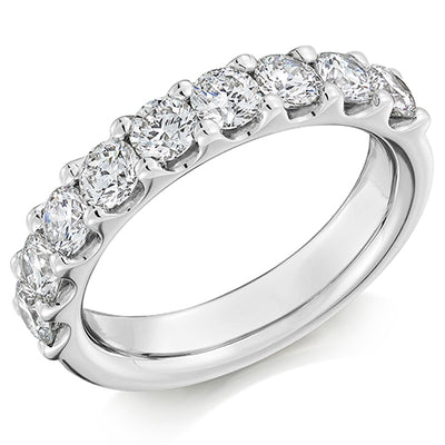 Micro-Claw Half Eternity Ring, 1.5ct total (HET8931)