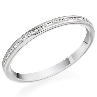 Channel-Set Half Eternity Ring, 0.07ct total