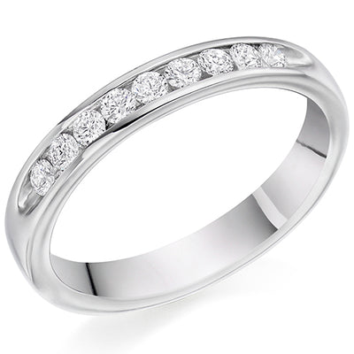 Channel-Set Half Eternity Ring, 0.27ct total