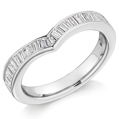 Shaped Channel-Set Half Eternity Ring, 0.5ct total
