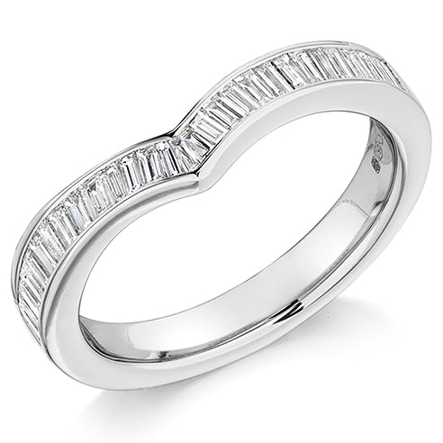 Shaped Channel-Set Half Eternity Ring, 0.5ct total